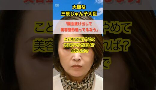【職務放棄】三原じゅん子大臣、国会サボって美容整形！「禁足」無視のアンチエイジングに国民激怒！ #三原じゅん子 #職務放棄 #美容整形 #禁足 #税金泥棒 #辞職しろ