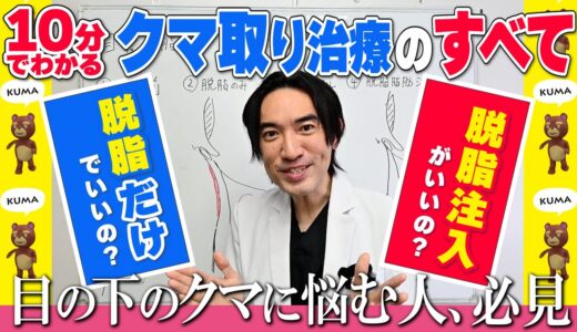 【目の下のクマ取り整形】あなたの最適解がわかる！脱脂・ヒアルロン酸・脂肪注入で結局1番いいのは？【湘南美容クリニック】